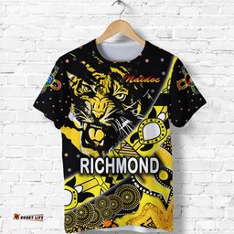 richmond tigers t shirt naidoc heal country heal our nation dotted