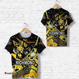 richmond tigers t shirt naidoc heal country heal our nation dotted