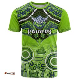 raiders rugby t shirt canberra 1981 aboriginal mix polynesian pattern