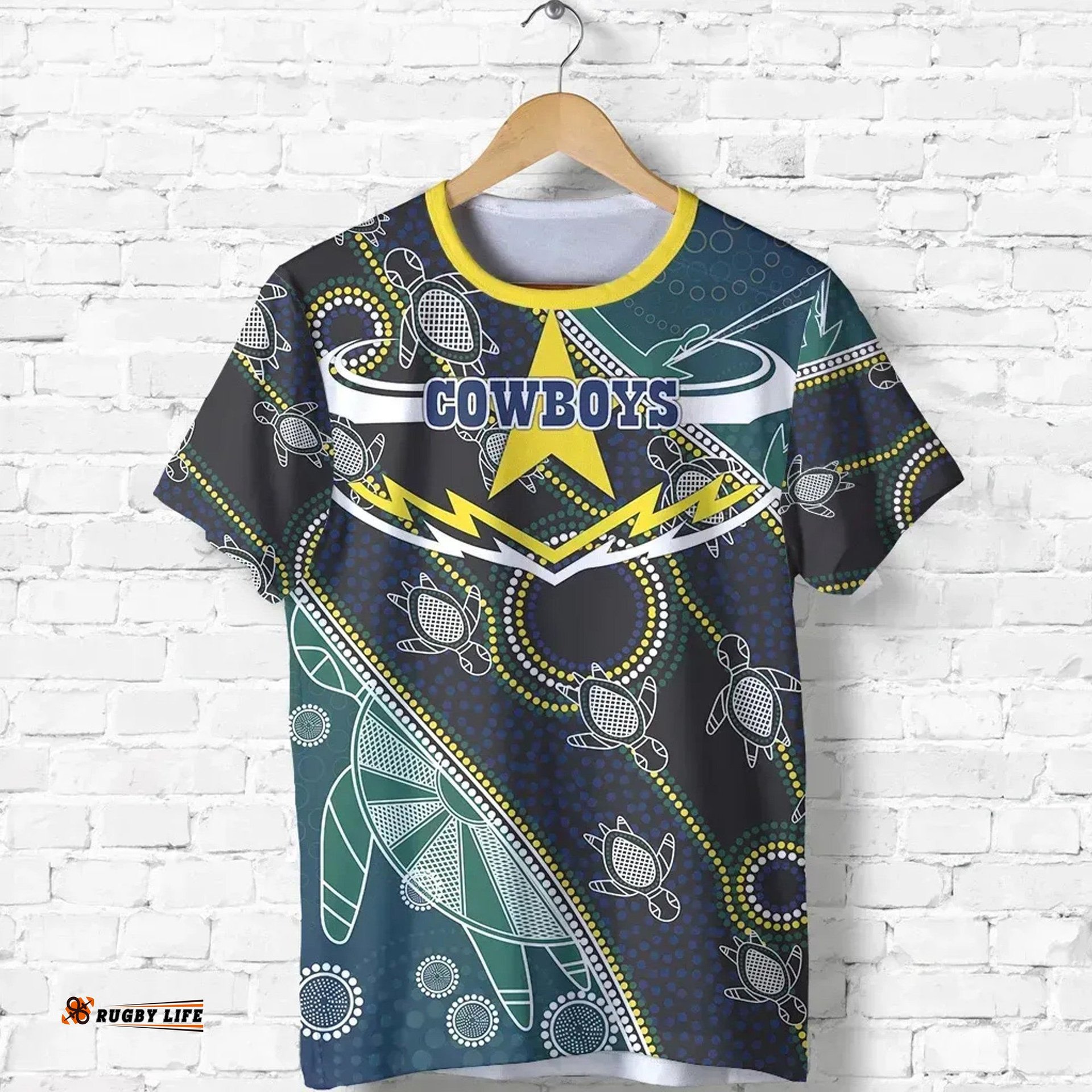 cowboys aboriginal t shirt nrl