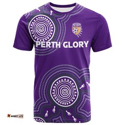 custom personalised perth glory t shirt indigenous dot painting art