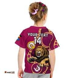 custom text and number brisbane lions football naidoc 2023 t shirt for our elders indigenous art