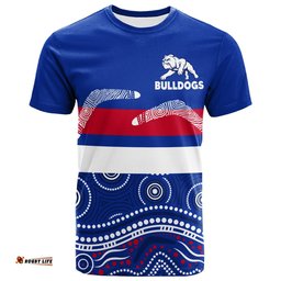 western bulldogs t shirt aboriginal dot painting