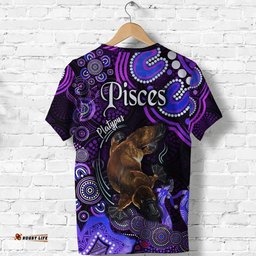australian astrology t shirt pisces platypus zodiac aboriginal vibes purple