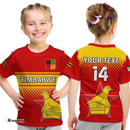 custom text and number zimbabwe cricket t shirt the chevrons odi style
