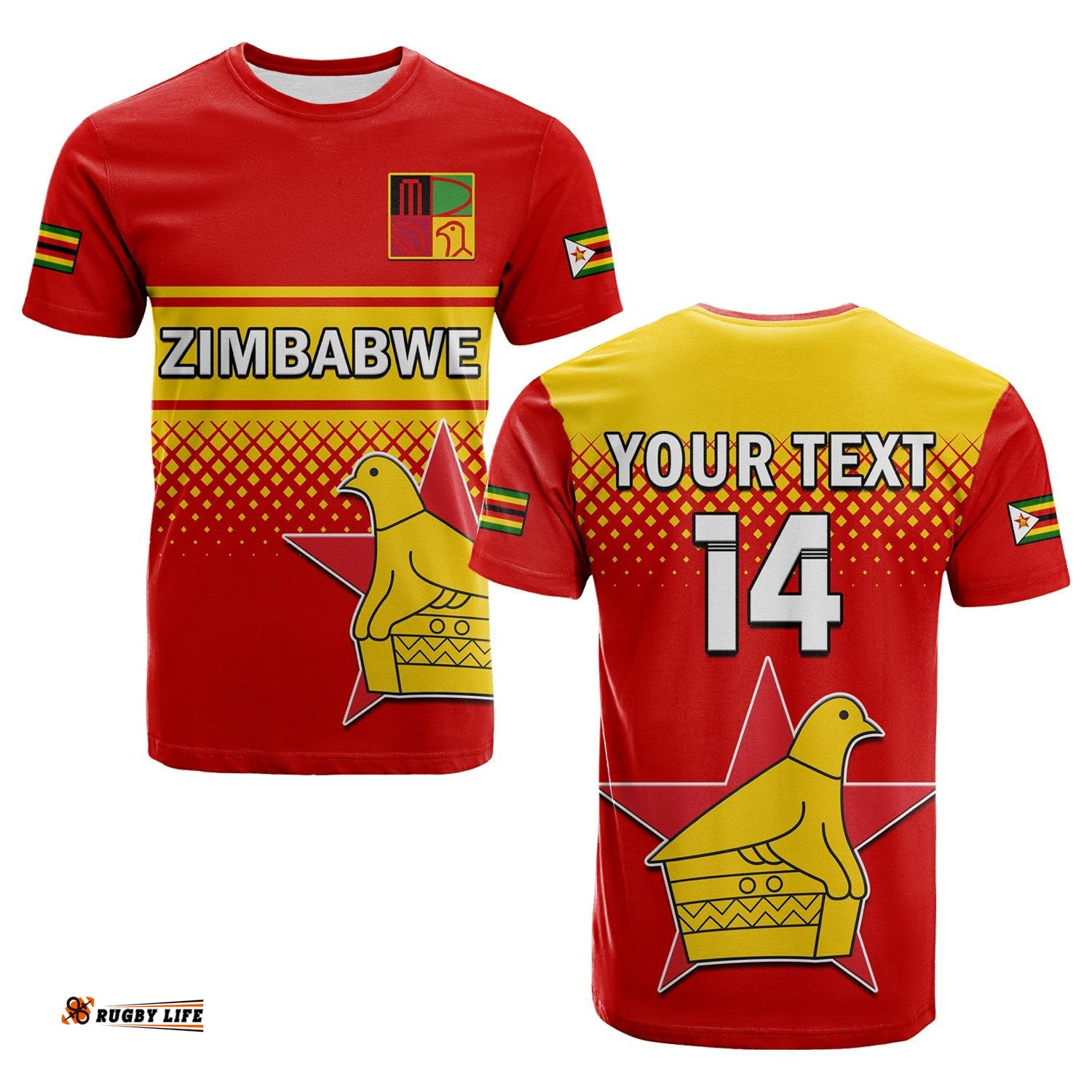 custom text and number zimbabwe cricket t shirt the chevrons odi style