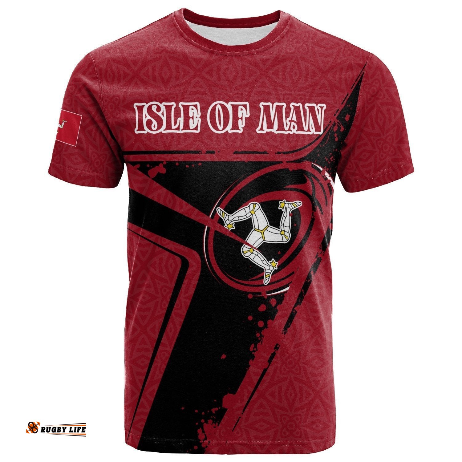 custom text isle of man rugby personalised t shirt isle of man rugby