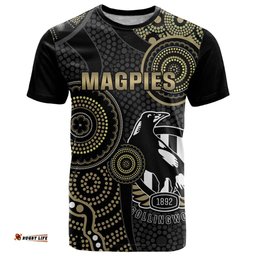custom afl collingwood t shirt indigenous magpies dynamic version