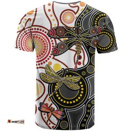 aboriginal dragonfly t shirt white style