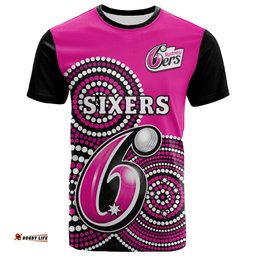 custom text and number sydney sixers cricket t shirt champions bbl12 proud indigenous art