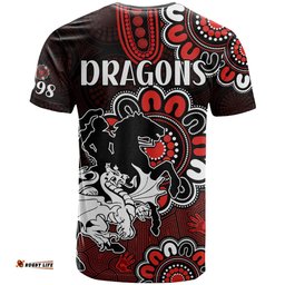 nrl st george illawarra dragons rugby saints 1998 aboriginal t shirt
