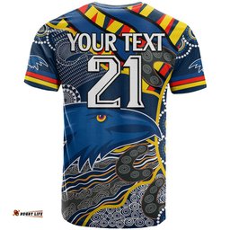 custom text and number the crows football t shirt adelaide be unique aboriginal dots