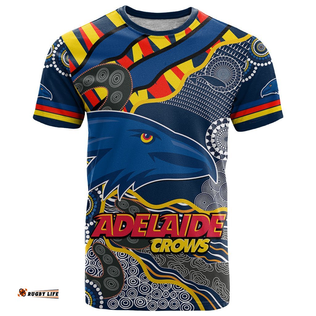custom text and number the crows football t shirt adelaide be unique aboriginal dots
