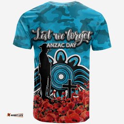 cronulla sutherland sharks t shirt anzac day poppy flowers with army patterns