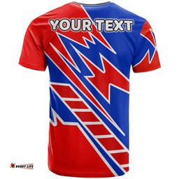 custom t shirt australia flag color and coat of arm