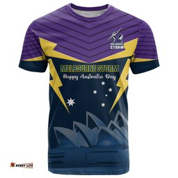 custom australia day storm t shirt nrl 2024 sydney opera house with map