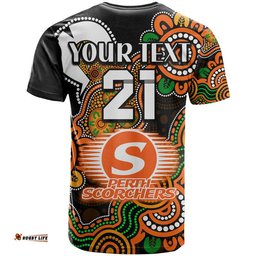 custom personalised perth scorchers cricket t shirt naidoc torres strait for our elders