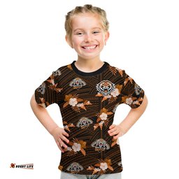 custom text and number wests tigers rugby t shirt polynesian tribal mix tropical hawaiian style