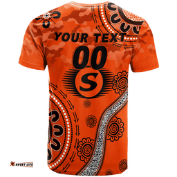 custom personalised perth scorchers anzac day aboriginal t shirt