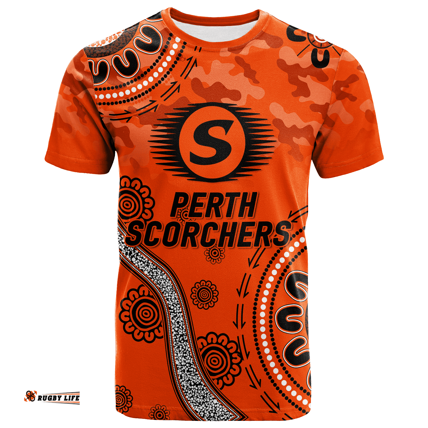custom personalised perth scorchers anzac day aboriginal t shirt