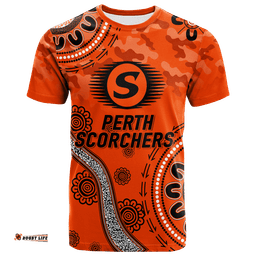 custom personalised perth scorchers anzac day aboriginal t shirt