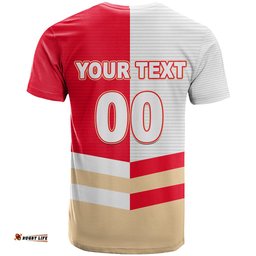 custom text and number nrl dolphins t shirt mix jersey
