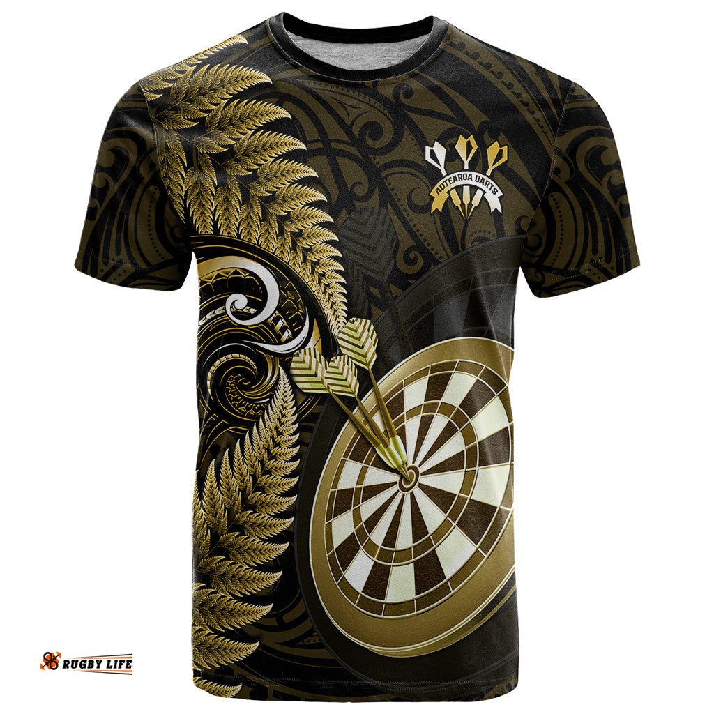 new zealand darts t shirt happiness is a tight threesome maori gold