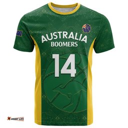 custom australia basketball t shirt go champions aussie boomers national color