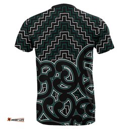 new zealand t shirt maori graphic tee patterns green