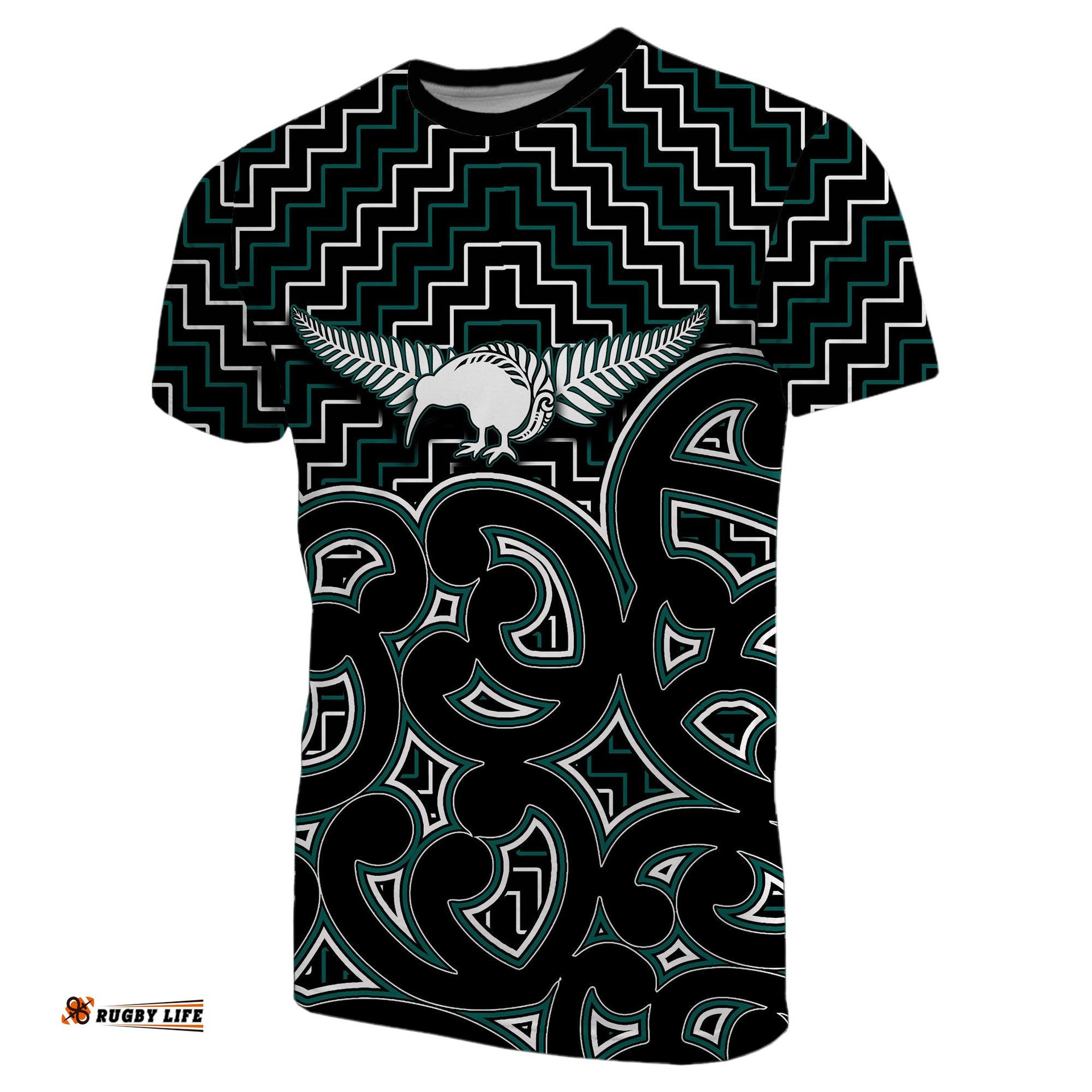 new zealand t shirt maori graphic tee patterns green