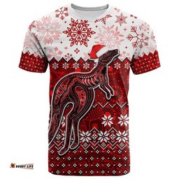 aboriginal christmas 2022 kangaroo t shirt red style