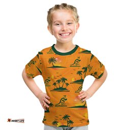 custom text and number wallabies australian rugby t shirt hawaii style
