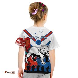 bulldogs anzac day t shirt poppy lest we forget