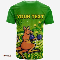 custom personalised kangaroo boxing t shirt aboriginal