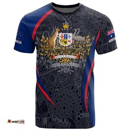 custom text t shirt australian coat of arms aussie spirit