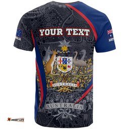 custom text t shirt australian coat of arms aussie spirit