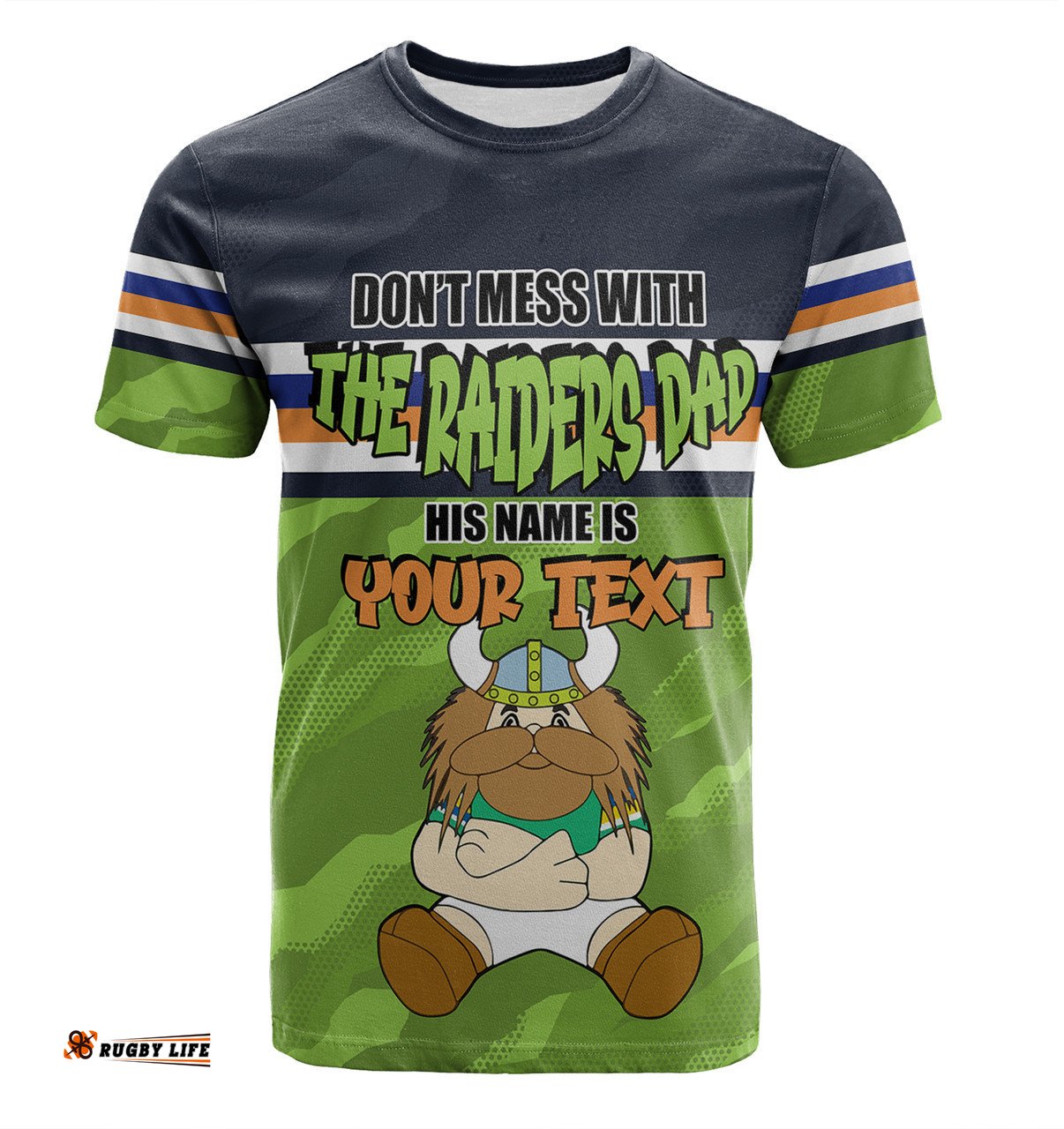 Amazing Aussie Canberra Raiders Father's Day T-Shirt - Screaming Dad and Crazy Fan