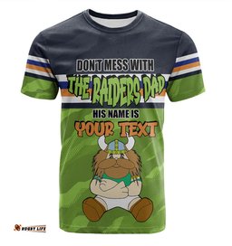 Amazing Aussie Canberra Raiders Father's Day T-Shirt - Screaming Dad and Crazy Fan