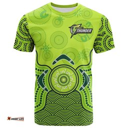 custom text and number thunder cricket t shirt sydney indigenous artsy