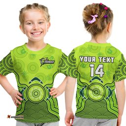 custom text and number thunder cricket t shirt sydney indigenous artsy