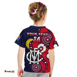 custom text and number melbourne football naidoc 2023 t shirt demons for our elders indigenous