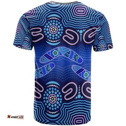 aboriginal t shirt boomerangs and dot painting art ver02