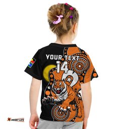 custom text and number wests tigers rugby naidoc 2023 t shirt for our elders indigenous art