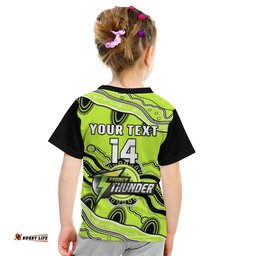 custom text and number thunder cricket t shirt sydney aboriginal painting