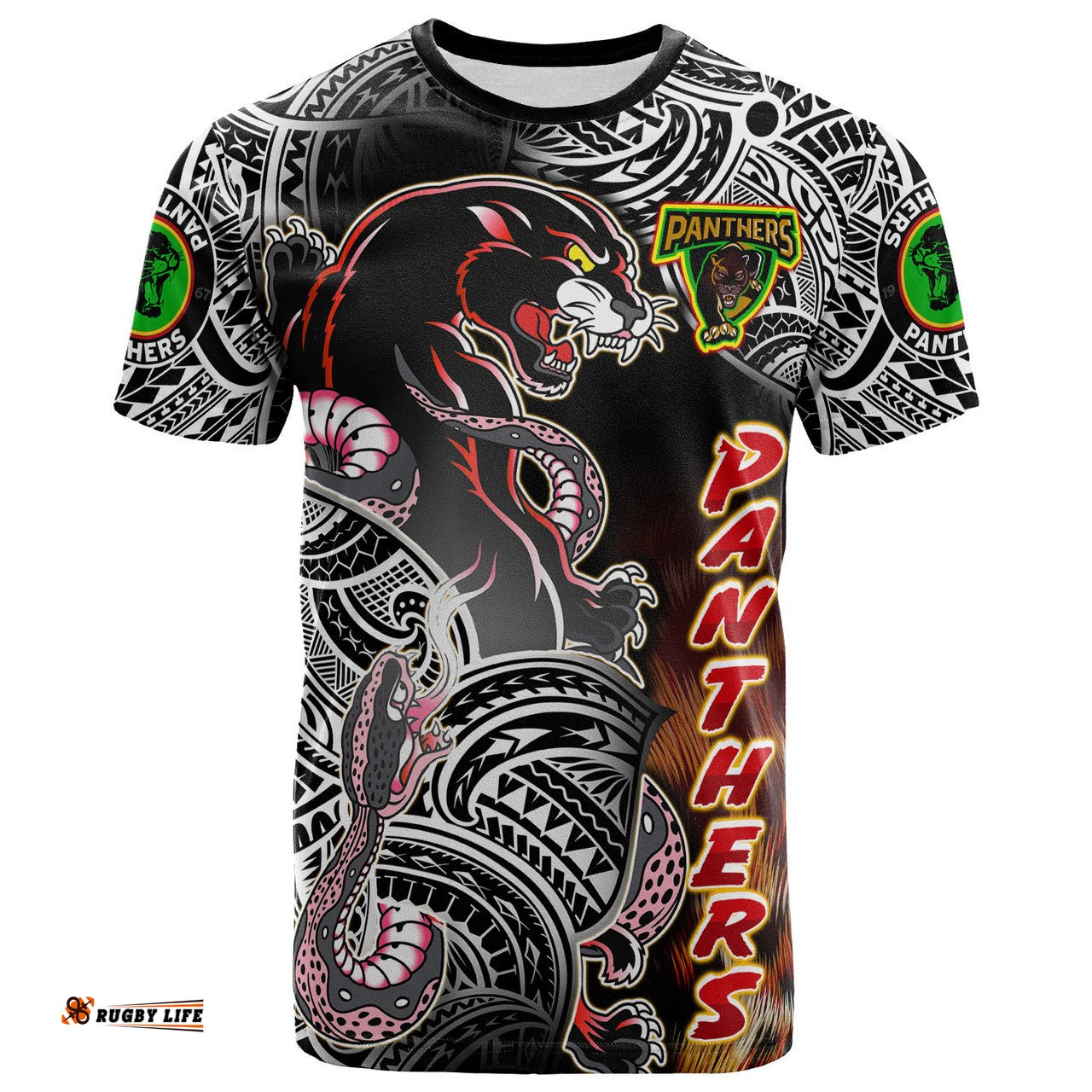 Amazing Aussie Penrith Panthers Polynesian T-shirt - Custom Wild Super Penrith Panthers