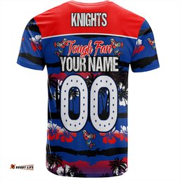 Amazing Aussie Newcastle Knights Sport T-Shirt - Eat Sleep Repeat With Tropical Patterns