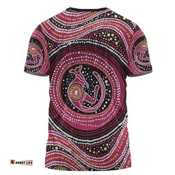Amazing Aussie Australia Aboriginal T-shirt - Aboriginal Background Featuring Kangaroo Dot Design T-shirt