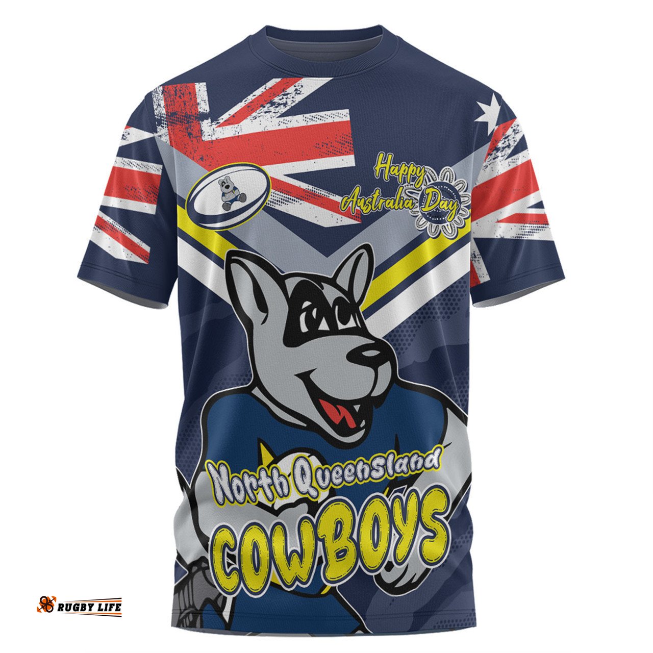 Amazing Aussie North Queensland Cowboys T-Shirt - Happy Australia Day We Are One And Free