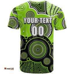 custom text and number thunders bbl t shirt aboriginal patterns