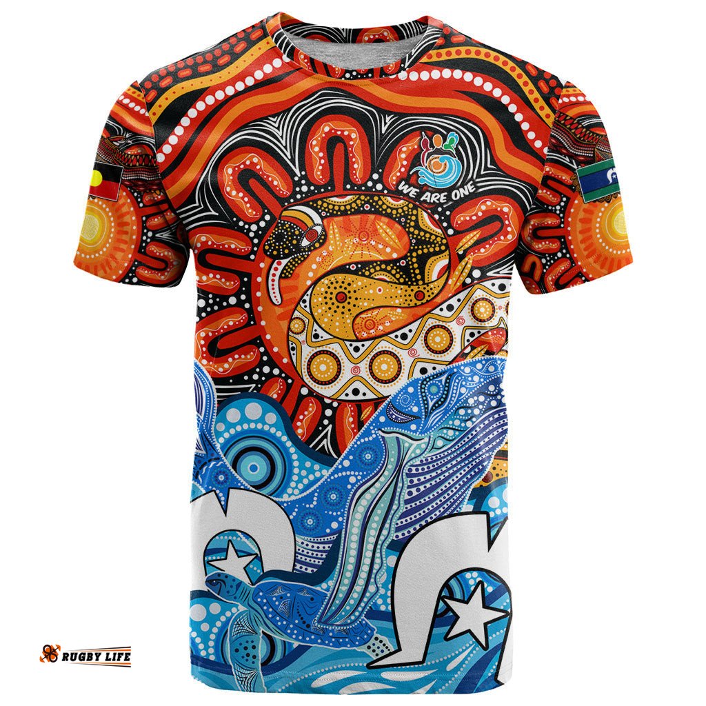 aboriginal and torres strait islands t shirt we are one dt02